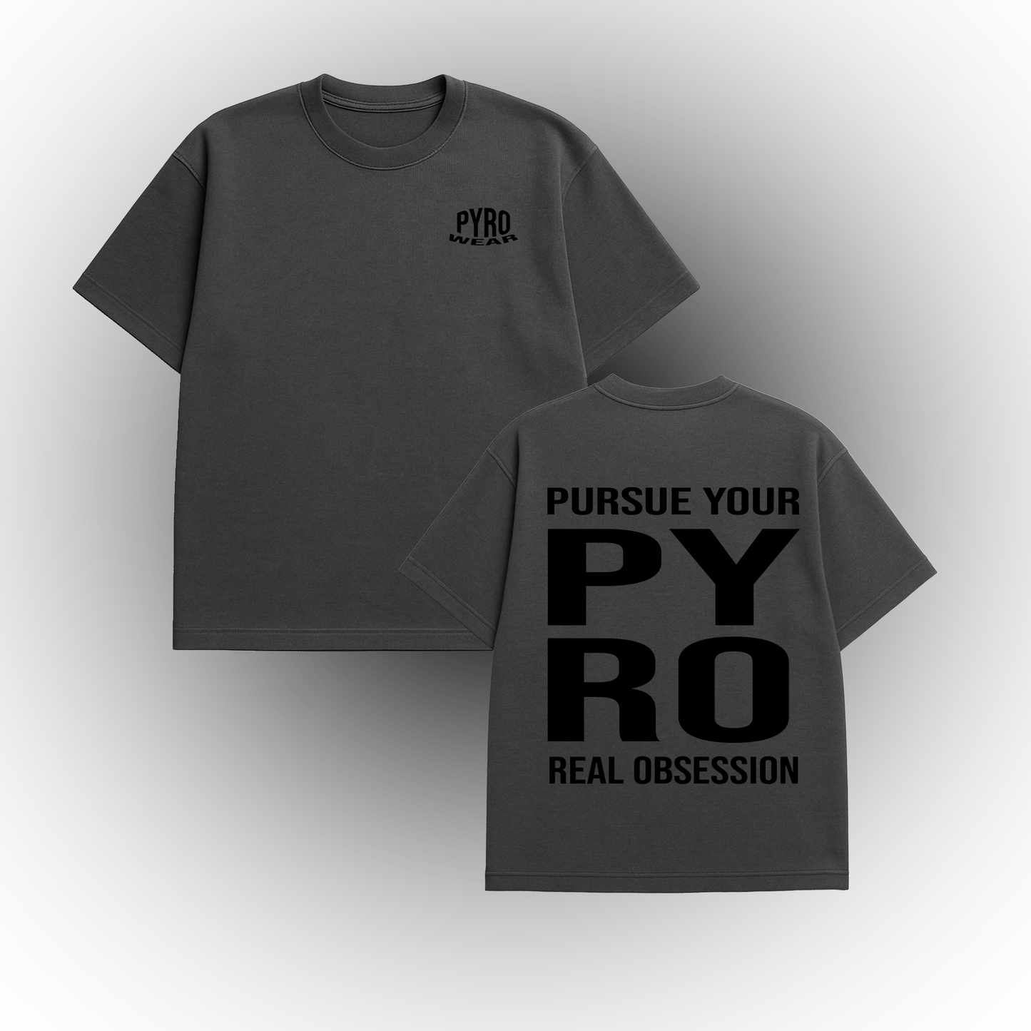 Grey PYRO wear Oversized T-Shirt
