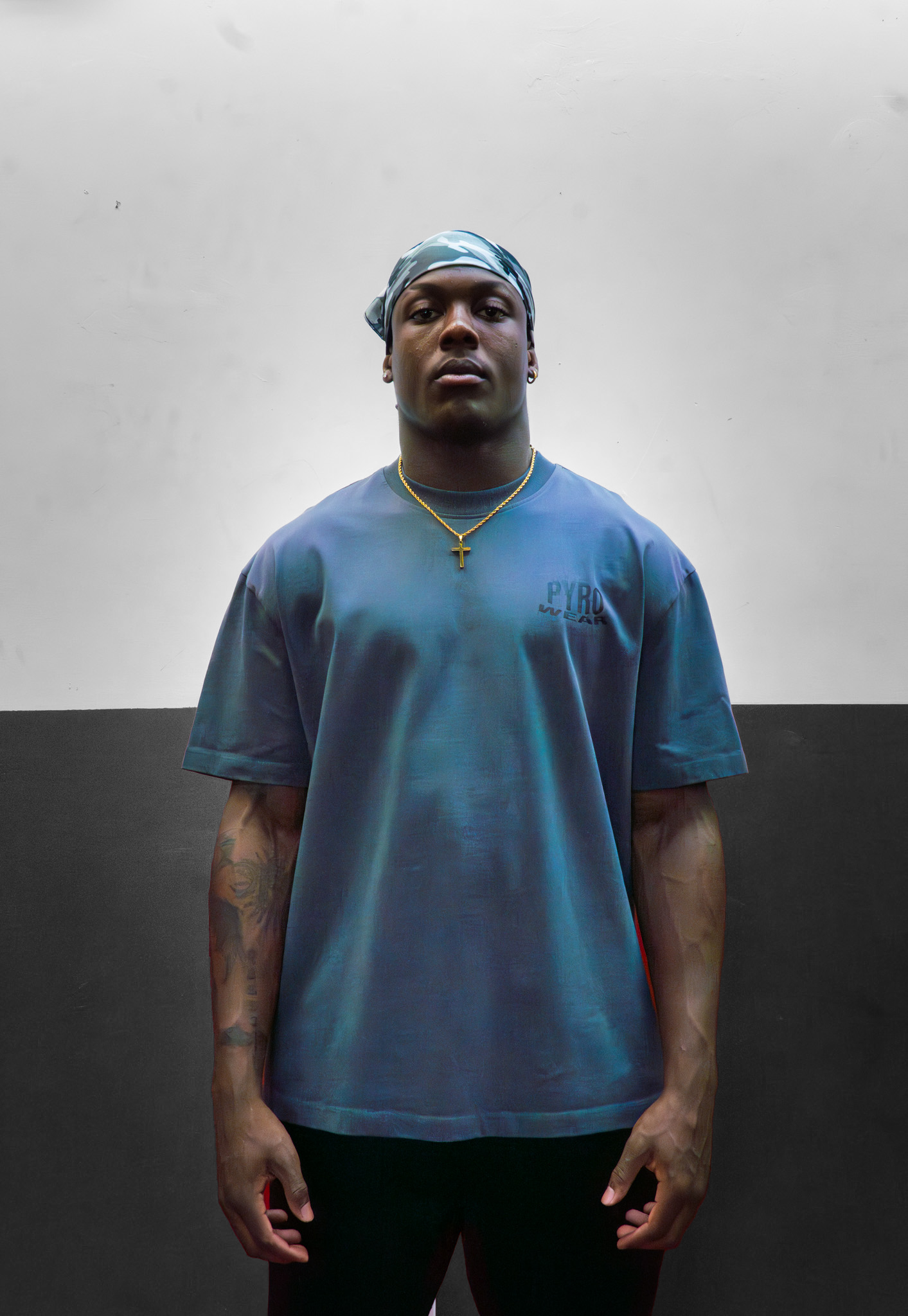 Grey PYRO wear Oversized T-Shirt