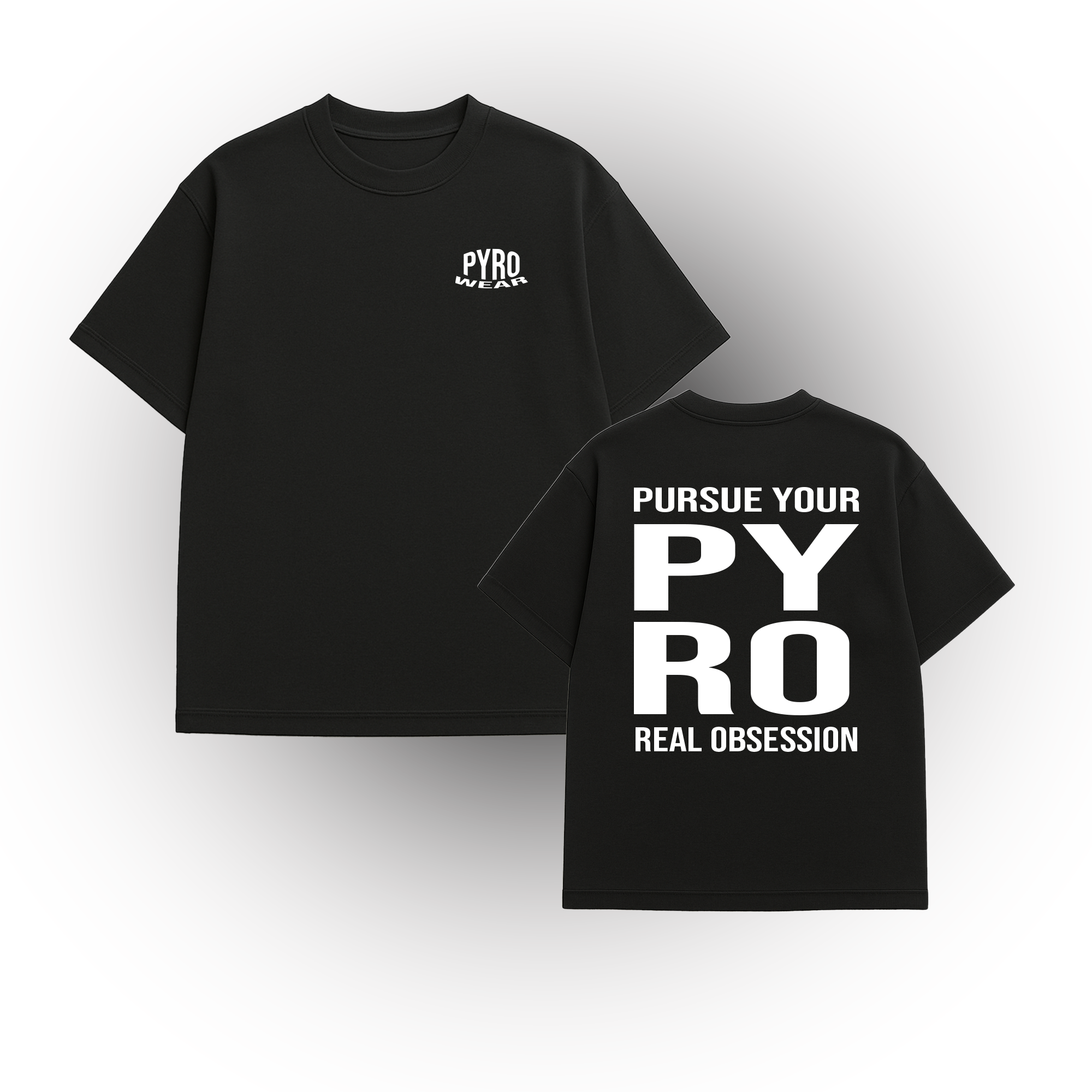 Black PYRO WEAR Oversized T-Shirt