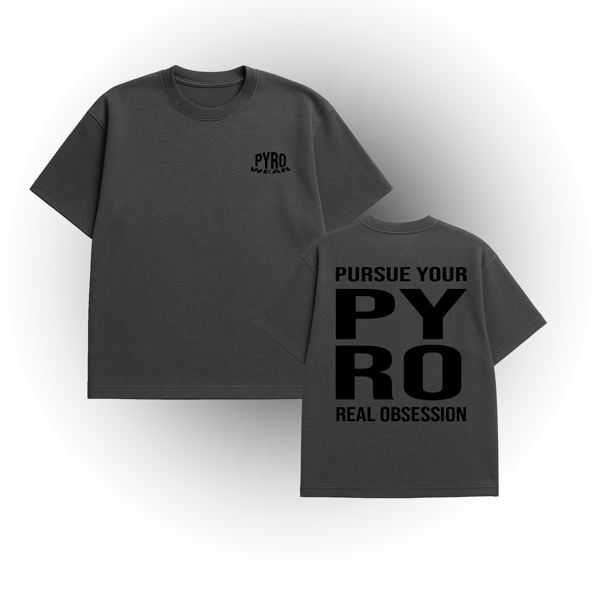 Grey PYRO WEAR Oversized T-Shirt